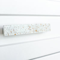 Pebble | Gold Fleck White | 4” CC Pull