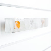 Glassia | Wispy White Glass Pull | 4" CC