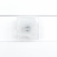 Glassia | Wispy White Glass Knob | 2.5" Square