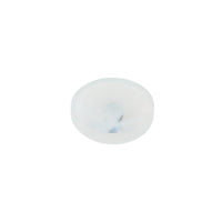 Glassia Wispy White Glass Knob 2.5" Round Knob with Gold Stem