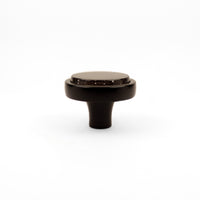 Cove | Gold Dust | Round Knob | Matte Black Finish