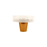 Pebble | Gold Fleck White | 1.5" Circle Knob