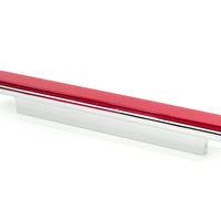 Cove Viva Magenta Glass Pull 4" CC  with Polished Nickel Finish