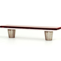 Viva Magenta Glass Cabinet Pull 3" CC with Stainless Steel Post