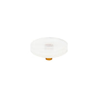 Glassia | Wispy White Glass Knob | 2.5" Circle
