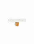 Glassia | Wispy White Glass Knob | 2.5" Square