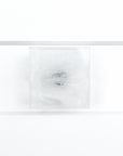 Glassia | Wispy White Glass Knob | 2.5" Square