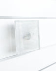 Glassia | Wispy White Glass Knob | 2.5" Square