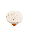 Pebble | Gold Fleck White | 1.5" Circle Knob