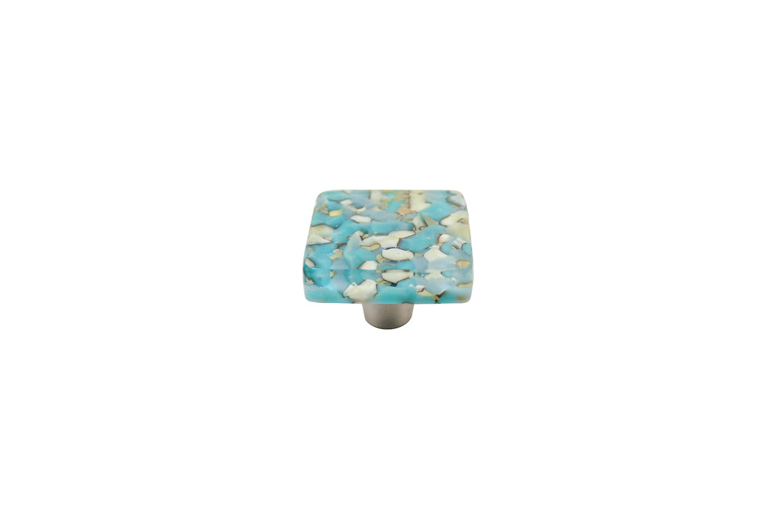 Pebbles | Turquoise | 1.5" Square Knob