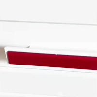 Cove | Viva Magenta Glass Knob | Matte White Finish