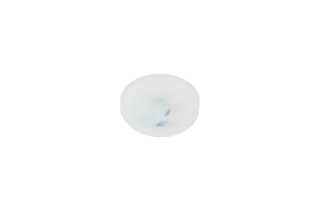 Glassia Wispy White Glass Knob 2.5" Round Knob with Gold Stem