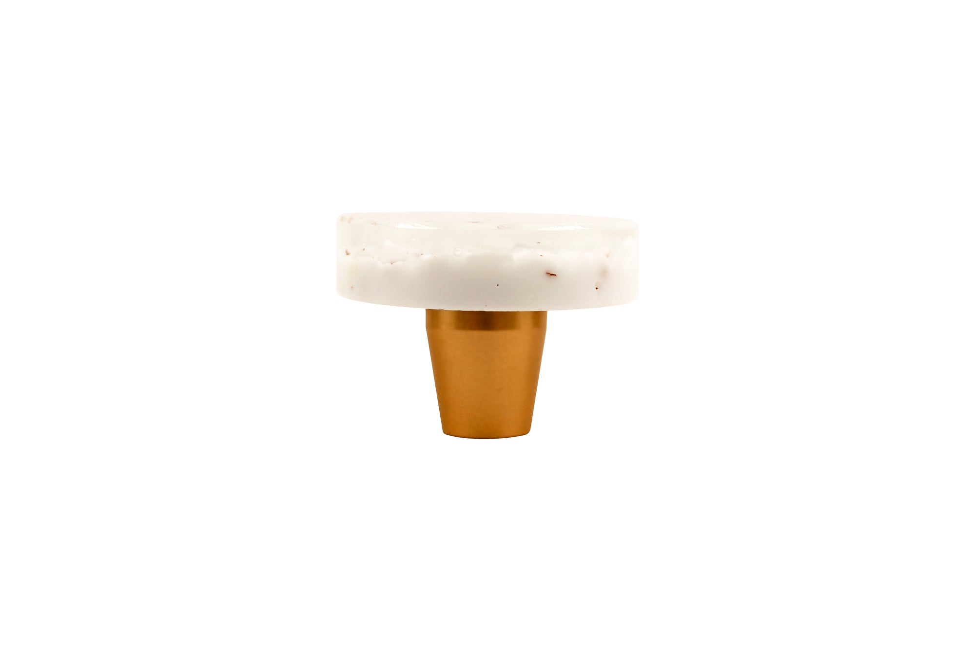Pebble | Gold Fleck White | 1.5" Circle Knob