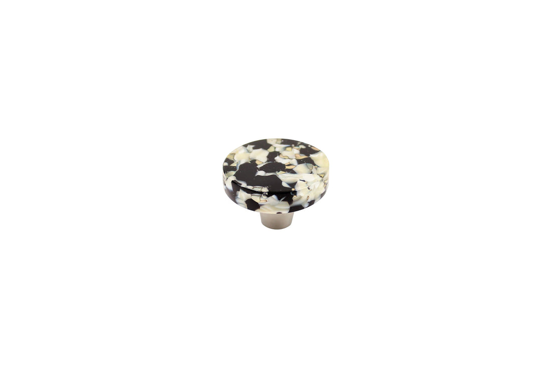 Pebbles | Black Speckle | 1.5" Circle Knob