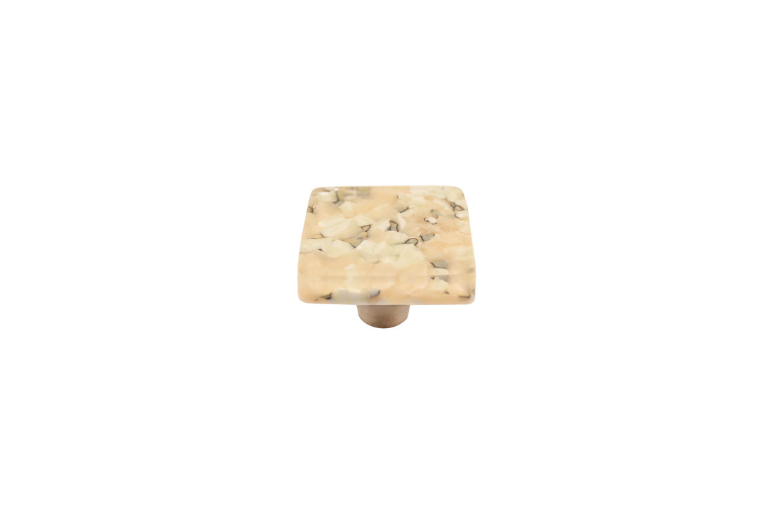 Pebbles | Light Oatmeal | 1.5" Square Knob