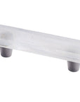 Glassia | Wispy White Glass Pull | 3" CC