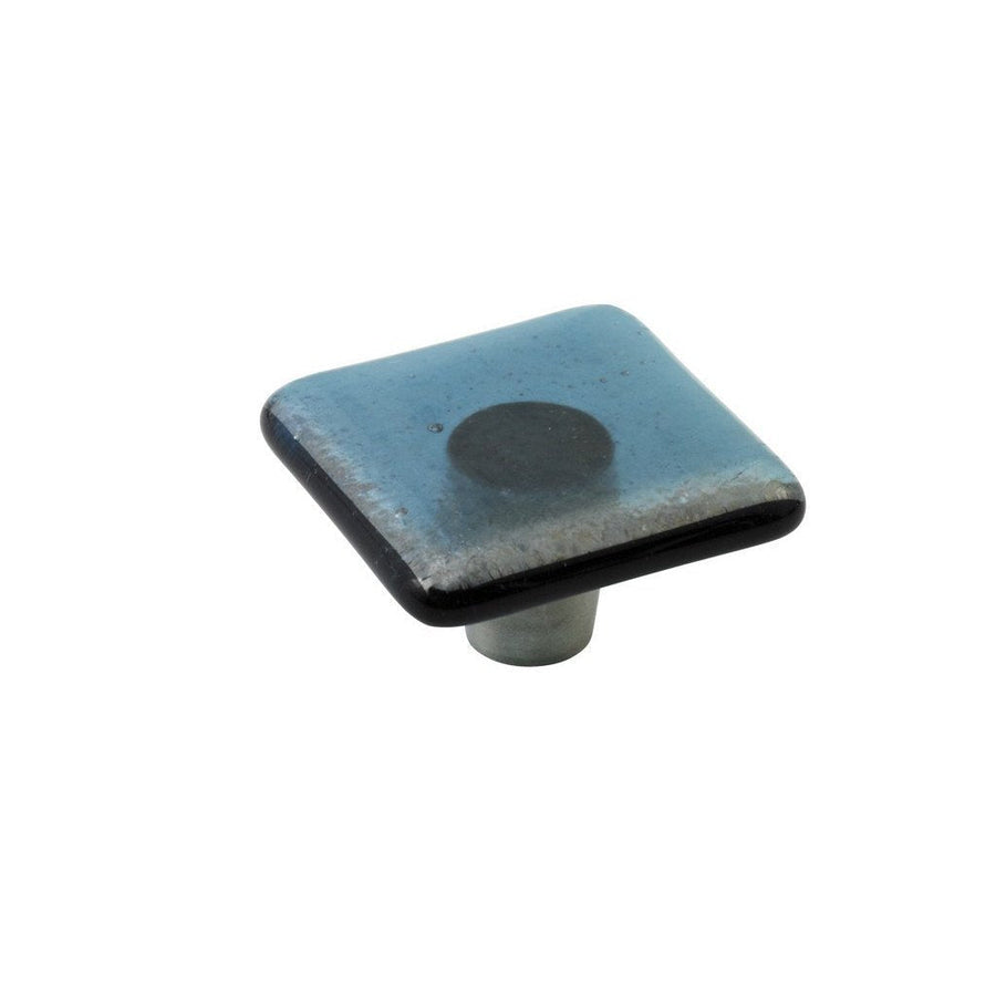 Iridescent | Steel Blue | 1.5" Square Knob