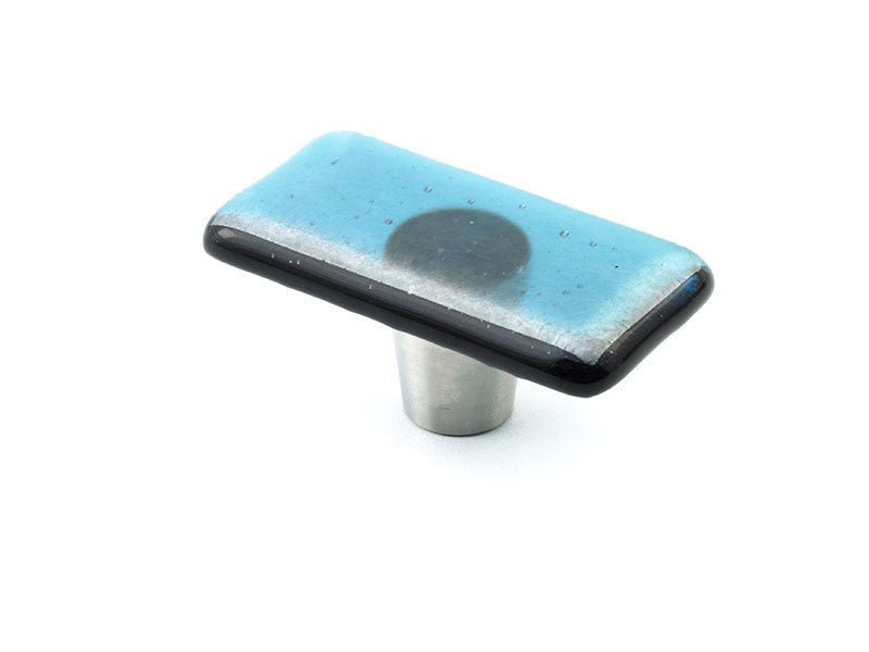 Iridescent | Steel Blue | Rectangle Knob