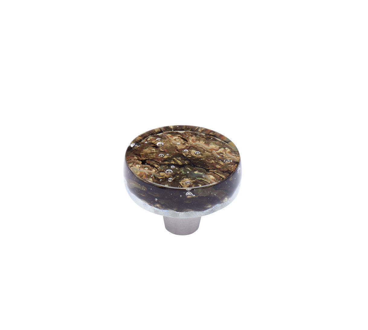 Pearl Black Gold Circle Knob