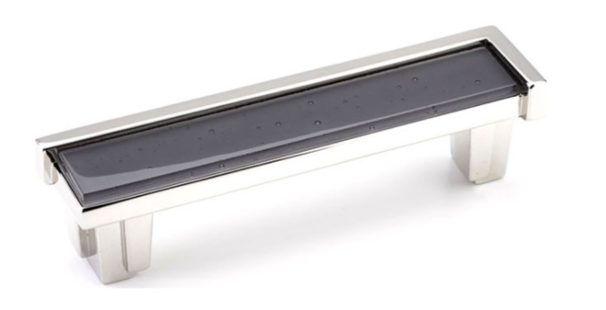 Astratto | Gray | 4" CC Pull | Polished Nickel Finish