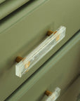 Glassia | Wispy White Glass Pull | 4" CC